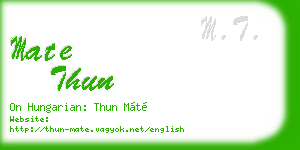 mate thun business card