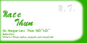 mate thun business card